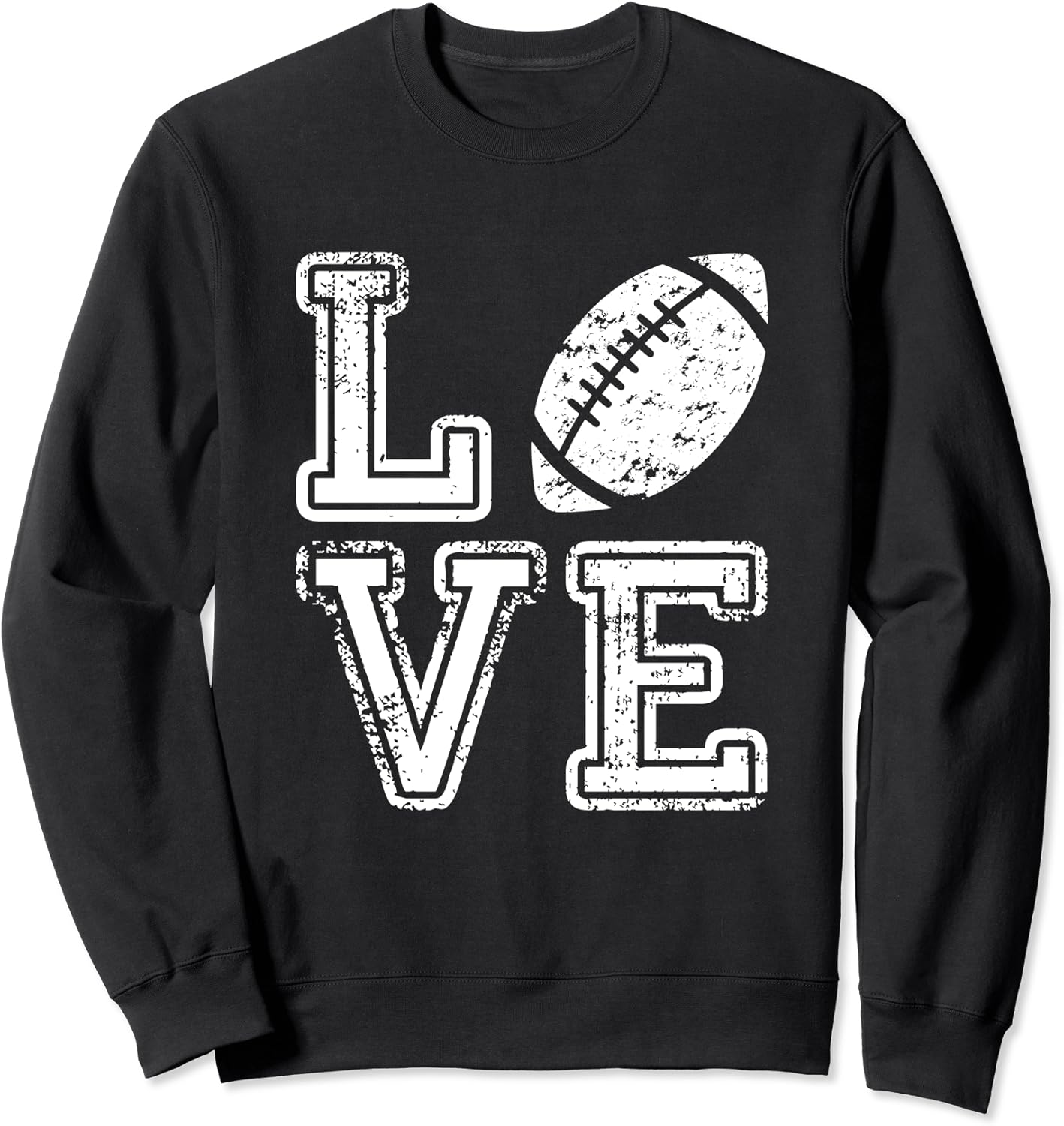 Love Football Distressed Vintage Football Sunday Sweatshirt